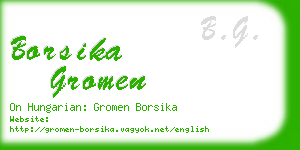 borsika gromen business card